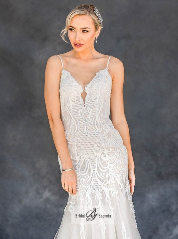 Lotus Fit and Flare Wedding Dress